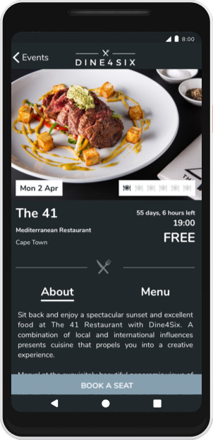 DINE4SIX screenshot 2